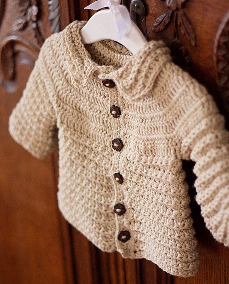 Crochet PATTERN Nina's Baby Cardigan English only image 4