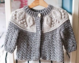 Crochet PATTERN - Harvest Cardigan (sizes from 1-2y up to 9-10y) (English only)