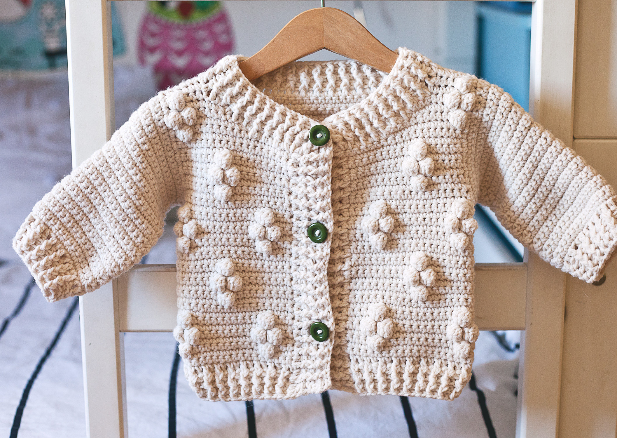 Crochet PATTERN Cotton Flower Cardigan sizes From 1-2y up - Etsy