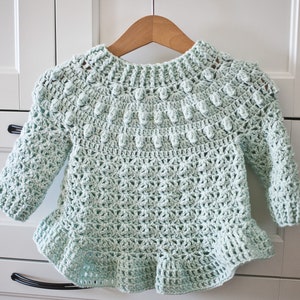 Crochet PATTERN Hail Storm Sweater child sizes 6-12m up to 9-10y English only image 3