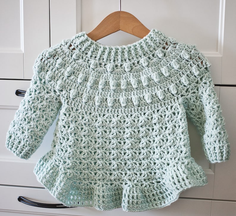 Crochet PATTERN Hail Storm Sweater child sizes 6-12m up to 9-10y English only image 3