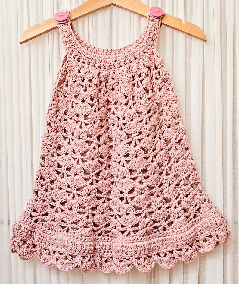 PATROON van gehaakte jurk Chantilly Lace Sundress maten tot 10 jaar alleen in het Engels afbeelding 2