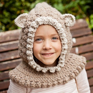 MOTIF au crochet - Capuche à capuche pour chaton (bébé à adulte) (en anglais uniquement)