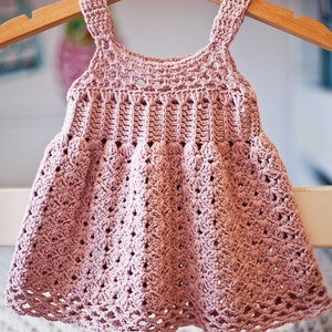 Crochet Dress PATTERN Empire Waist Dress sizes up to 8 Years english ...
