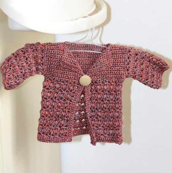Crochet PATTERN Baby Bobble Cardigan english Only Etsy Sweden