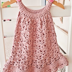 PATROON van gehaakte jurk Chantilly Lace Sundress maten tot 10 jaar alleen in het Engels afbeelding 1