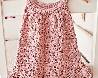 Abito all'uncinetto PATTERN - Sundress in pizzo Chantilly (taglie fino a 10 anni) (solo in inglese)