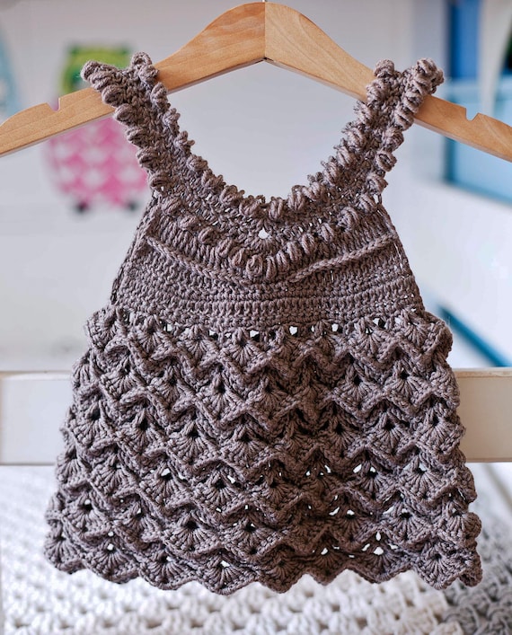 crochet baby dress pattern free Pattern, Almost Crochet Pattern, 0-3 Months Baby Dress How To Crochet A SHORTAVALON Size for tailoring:14