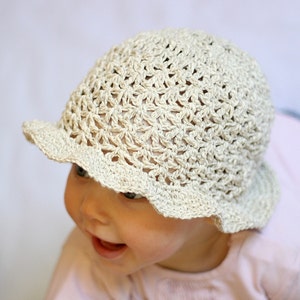 Crochet hat PATTERN Summer Sun Hat baby to adult English only image 4