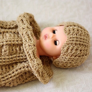 Crochet PATTERN Baby Cocoon and Hat Set English only image 2