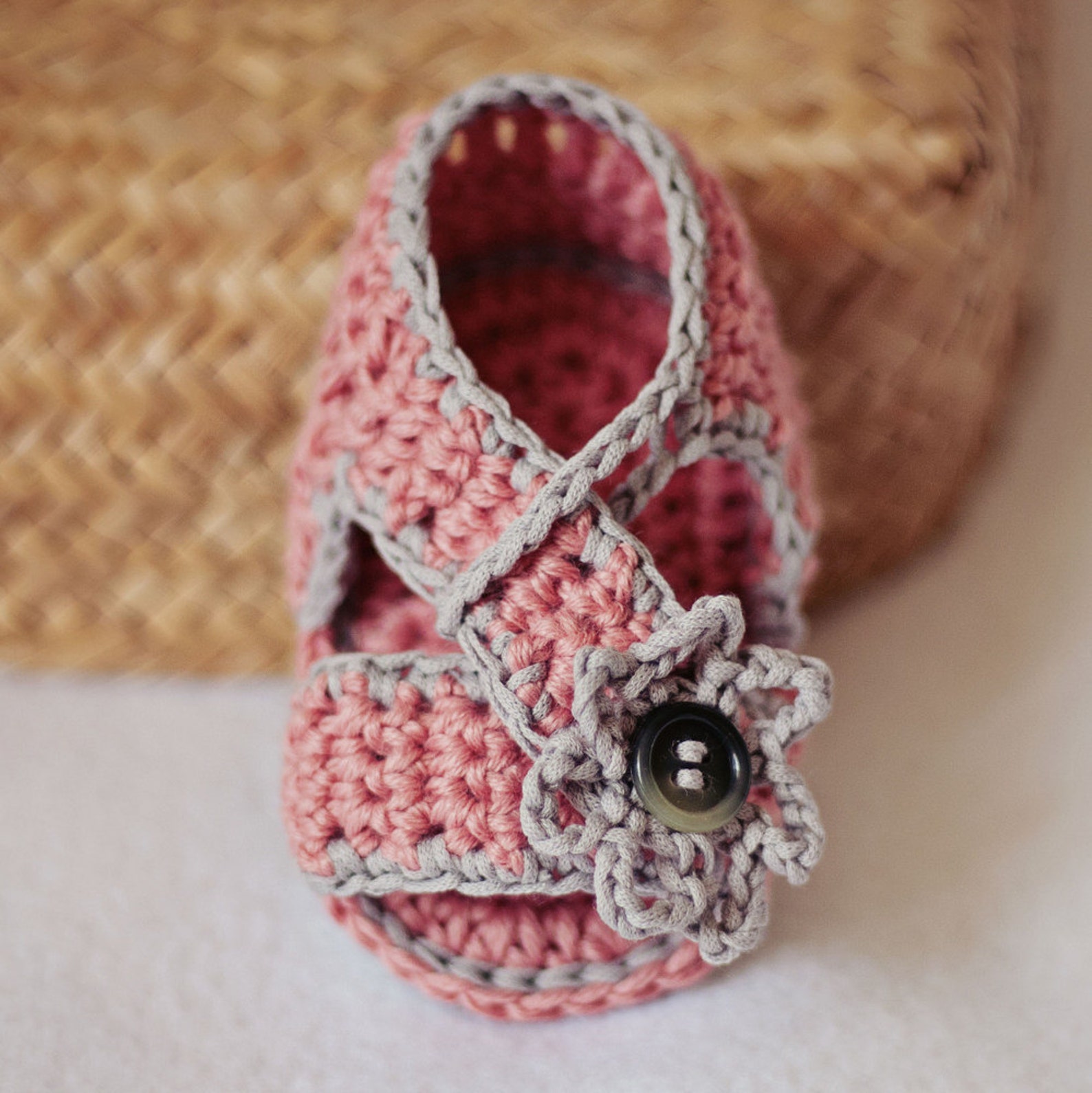 Crochet PATTERN Diagonal Strap Sandals english Only - Etsy