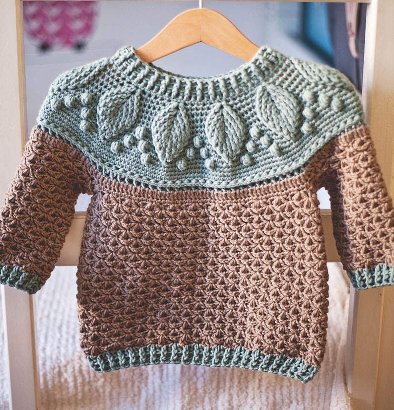 Crochet PATTERN Harvest Sweater child sizes 1-2y up to 9-10years English only image 1