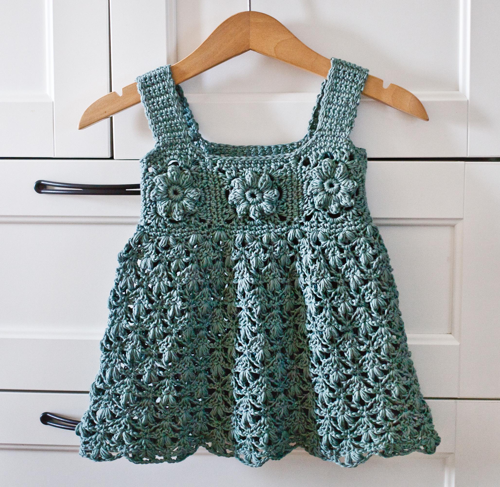 Tela Vestido A Crochet Para NiÃ±a Niña Tejidos Vestidos De Crochet