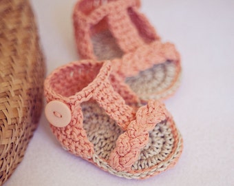 Crochet PATTERN - Braided Gladiator Sandals (English only)