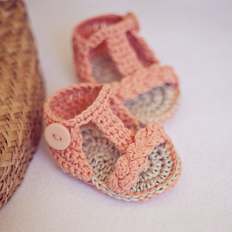 Crochet PATTERN Braided Gladiator Sandals English only image 1
