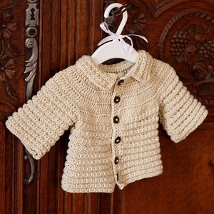 Crochet PATTERN Nina's Baby Cardigan English only image 3