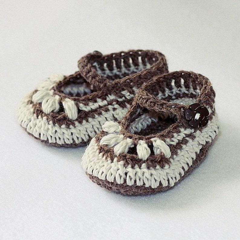 Crochet PATTERN Chocolate Baby Booties English only image 3