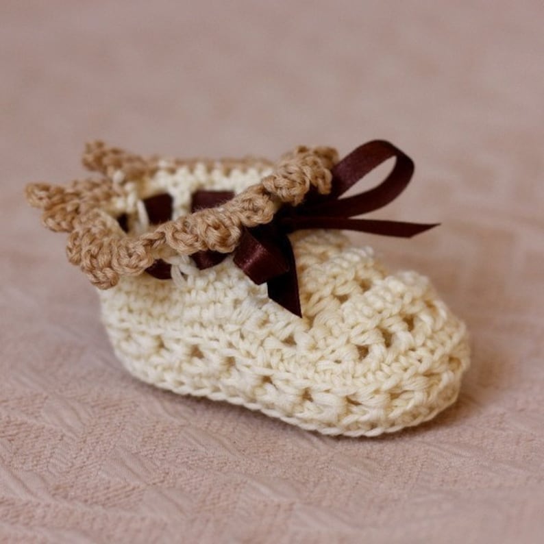 Crochet PATTERN Milky Baby Booties English only image 5