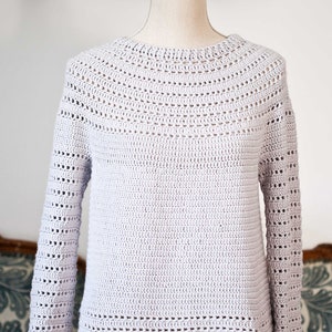 Crochet PATTERN Pearl Sweater sizes S, M, L, XL, XXL English only image 4