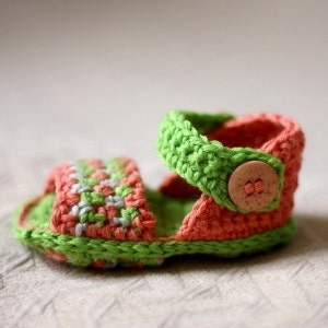Crochet PATTERN Multi-coloured Sandals english Only - Etsy