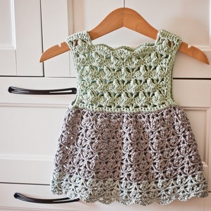 Molde para vestido de crochê - Vestido Leolie (tamanhos até 8 anos) (somente em inglês)