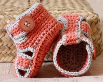 Crochet PATTERN Double Sole Baby Sandals english Only Etsy UK