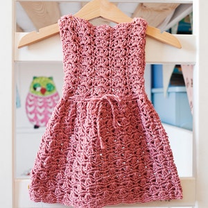 Crochet PATTERN - Scalloped Neckline Lace Dress (baby, toddler, child sizes) (English only)