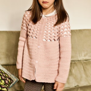 Crochet PATTERN - Luise Cardigan (sizes toddler up to 8 years) (English only)