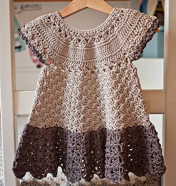 Crochet Dress PATTERN Pima Cotton Dress sizes up to 6 Years