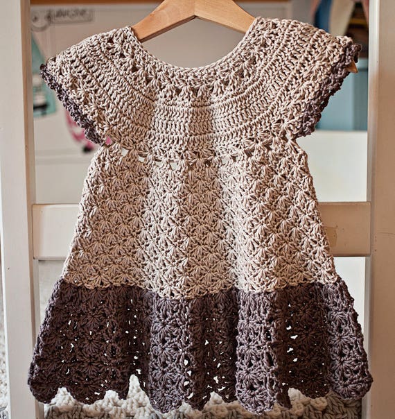 Crochet Dress PATTERN Pima Cotton Dress sizes up to 6 Years english Only -   Canada