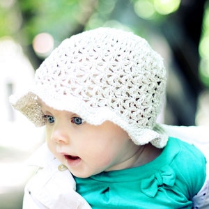 Crochet hat PATTERN Summer Sun Hat baby to adult English only image 2