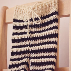 Crochet PATTERN Striped Baby Pants English only image 5