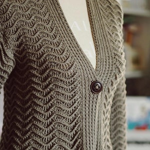 Crochet PATTERN Kimono Style Cardigan English only image 5