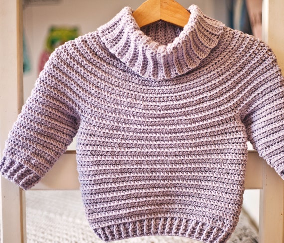 crochet turtleneck sweater
