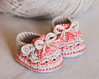 Crochet PATTERN baby booties  - Fringe Loafers (English only)