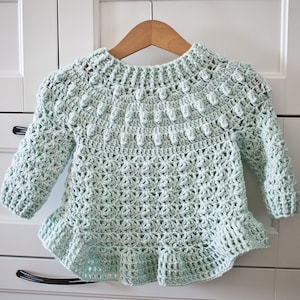 Crochet PATTERN Hail Storm Sweater child sizes 6-12m up to 9-10y English only image 1