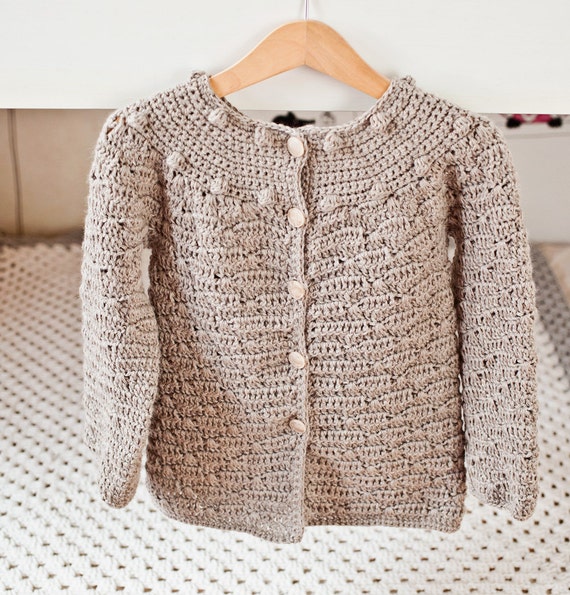 Geo Circle Wave Crochet Cardigan