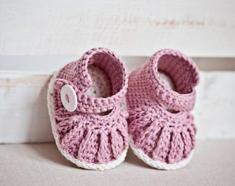 Crochet PATTERN  - Chain Mary Janes (0-6,6-12 months) (English only)