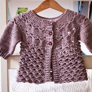 Crochet PATTERN - Semilla Cardigan (sizes baby up to 10 years) (English only)