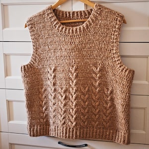 Gehaakt PATROON - Luchtvest (S, M, L, XL, XXL) (alleen in het Engels)