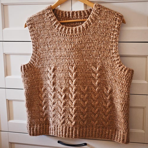 Crochet PATTERN - Air Vest  (S, M, L, XL, XXL ) (English only)
