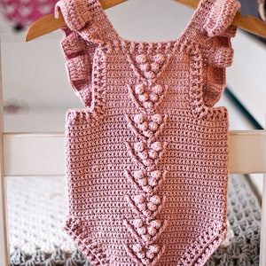 Crochet PATTERN Berry Romper sizes 0-3, 6-9, 12-18 months English only image 7