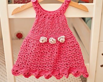 Crochet dress PATTERN - Flower Sundress (sizes up to 8 years) (English only)