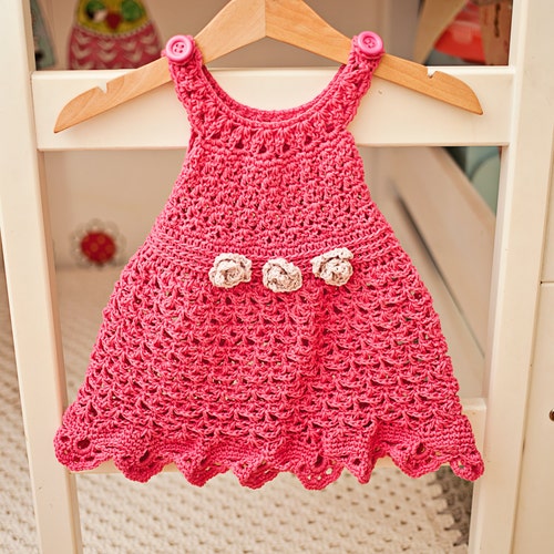 Crochet Dress PATTERN Bell Dress sizes up to 6 Years Etsy Australia