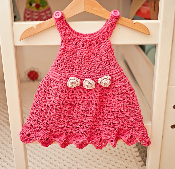 Crochet Dress PATTERN Flower Sundress sizes up to 8 Years | Etsy
