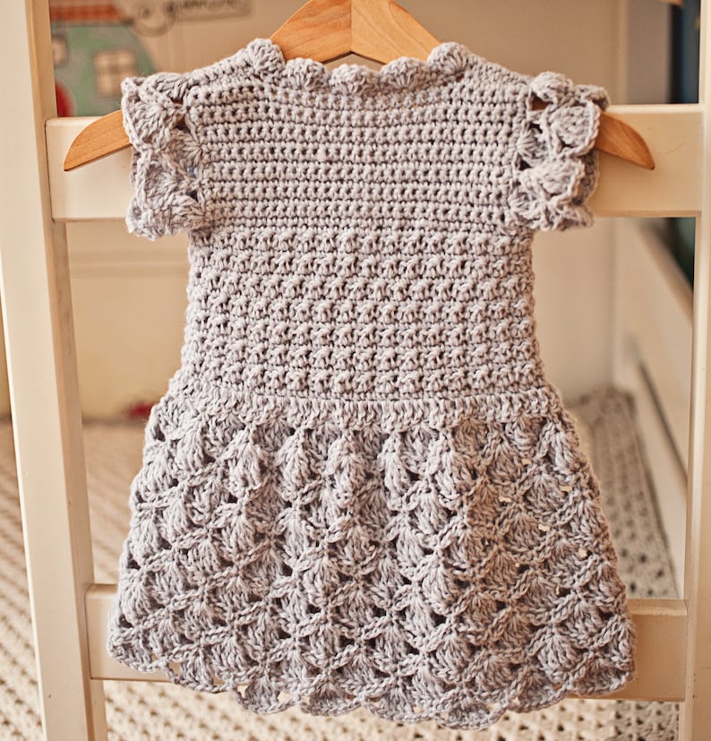 Crochet dress PATTERN Lavender Wrap Dress sizes up to 8 years English only image 2