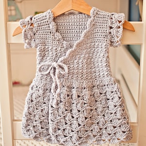 Crochet dress PATTERN Lavender Wrap Dress sizes up to 8 years English only image 4