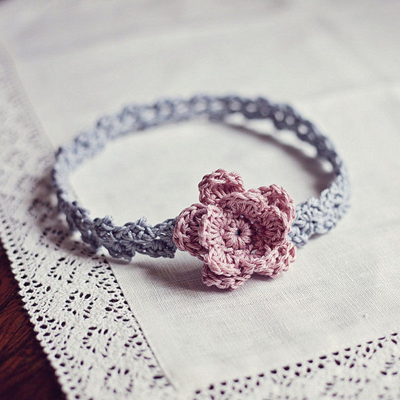Crochet PATTERN Old Rose Headband sizes baby to adult English only image 2
