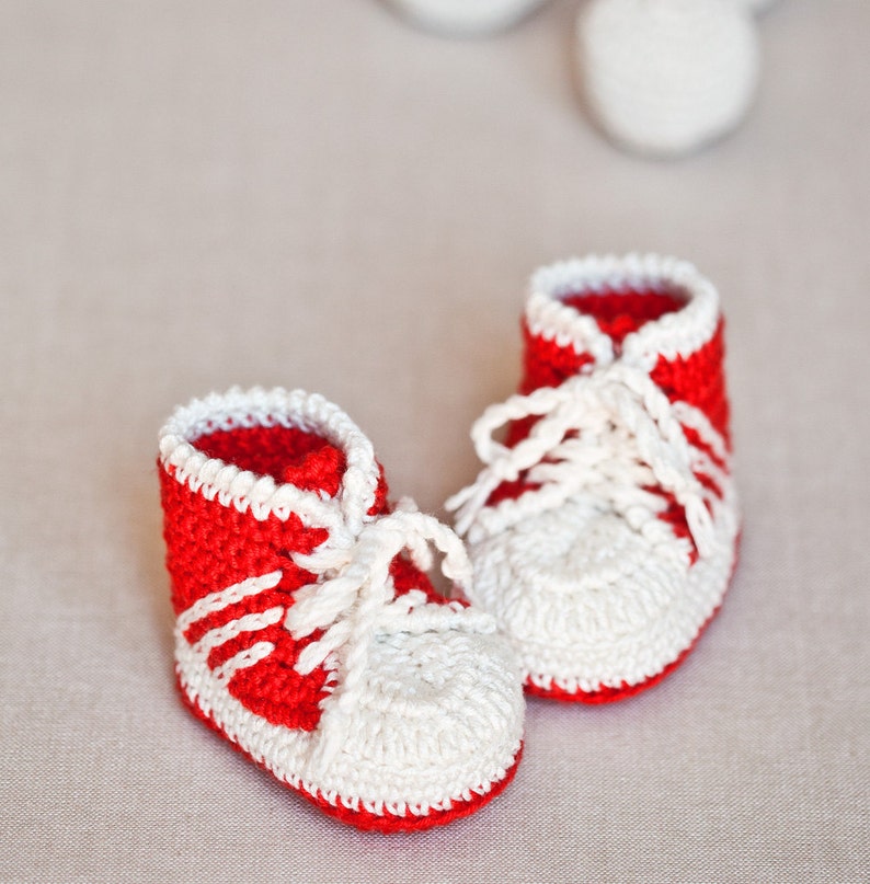 Crochet PATTERN Baby Sneakers tennis Shoes english Only Etsy
