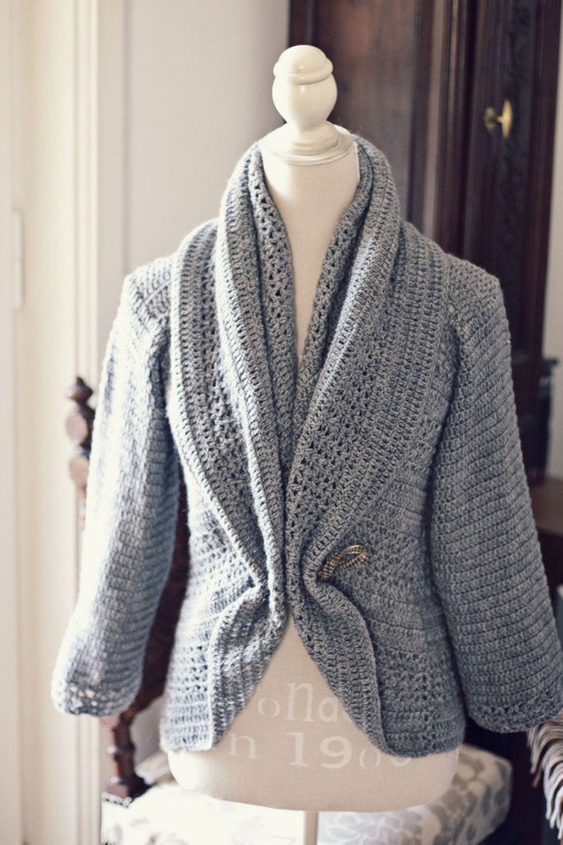 Crochet PATTERN Ladies' Shrug Cardigan english Only Etsy UK